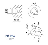 MEDIDAS INVERSOR BAÑO-DUCHA EMPOTRADO LUSITANO BRUMA